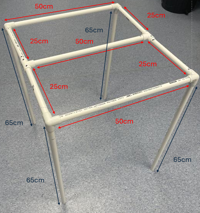 Four legged rig assembled dimensions